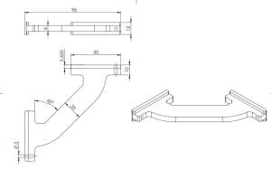 AK-A-136 Profil Köşe Desteği  DE-060 için   Bağlantı Parçası