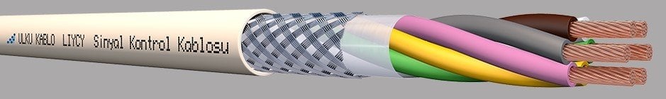 Ülkü  ÜK-5404  06 Lı Blendajlı Kablo (1 metre) 6X0,22mm  LIY(ST)CY Sinyal Kumanda Kablosu