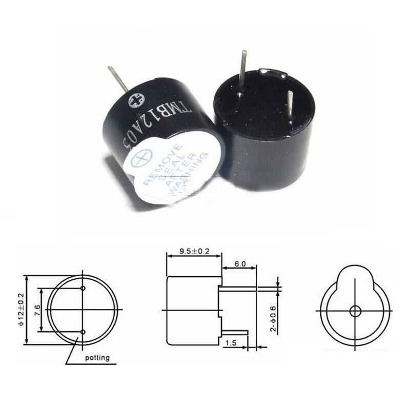 Buzer Siyah Pcb Tip 5v 12x10m ZX12A05 / TBM12A05