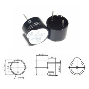 Buzer Siyah Pcb Tip 5v 12x10m ZX12A05 / TBM12A05