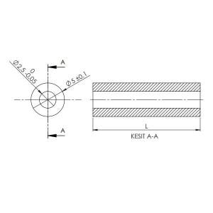 YP-625 25mm Plastik Yükseltme Parçası Distans (M2,5 Vidaya Uygun)(1Adet)