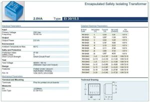 Trafo El-Kom 2VA 2x24V Mavi  RN130447 2x42mA