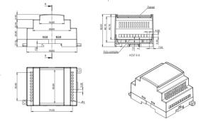 AK-RT-204-C 70 x 90 x 59 mm 4 modül Ray Tipi Kutu