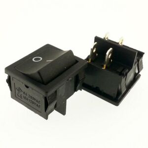 BUTON  JS 606  ( MOM ) ~ OFF  YAYLI   SİYAH  IŞIKSIZ 4 PİN   IC-128
