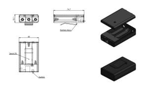 AK-SBH-331-1AS  3xAA KAPAKLI ANAHTARLI KEMER ASKILIKLI PİLYUVASI (ALTKY)