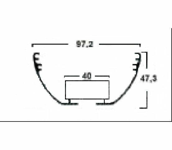 LED Armatür cam WALLWASH 531ASL İÇİN 1000MM DİFFUSED OPAK