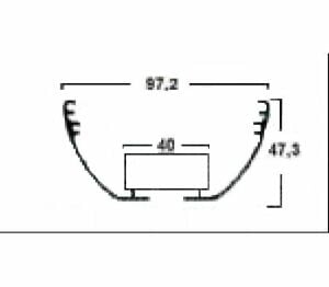 LED Armatür cam WALLWASH 531ASL İÇİN 1000MM DİFFUSED OPAK