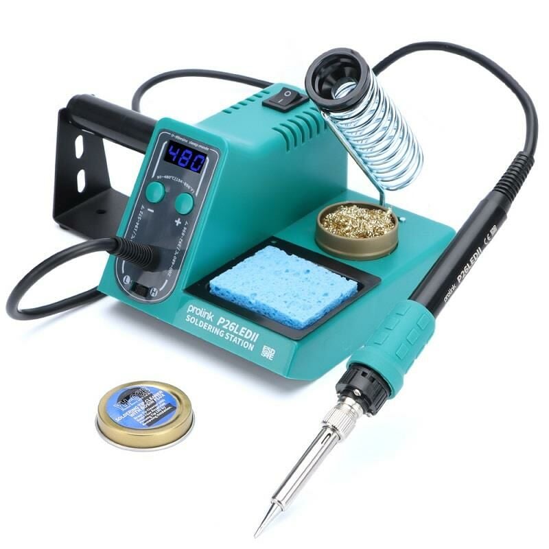 Prolink P26LED II Dijital Ekran Isı Ayarlı Havya İstasyonu P-26-LED II Lehim Makara Standlı (926)