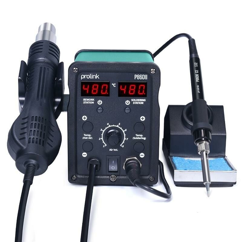 Prolink P86DII Dijital Isı Ayarlı Hava Üfleme ve Havya İstasyonu P-86 DII 750w (8586D-II)