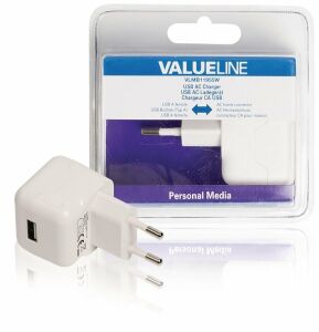 VALUELİNE VLMB11955W 220 ŞARJ  CİHAZI  BEYAZ  Out:USB 5V 2100 mA