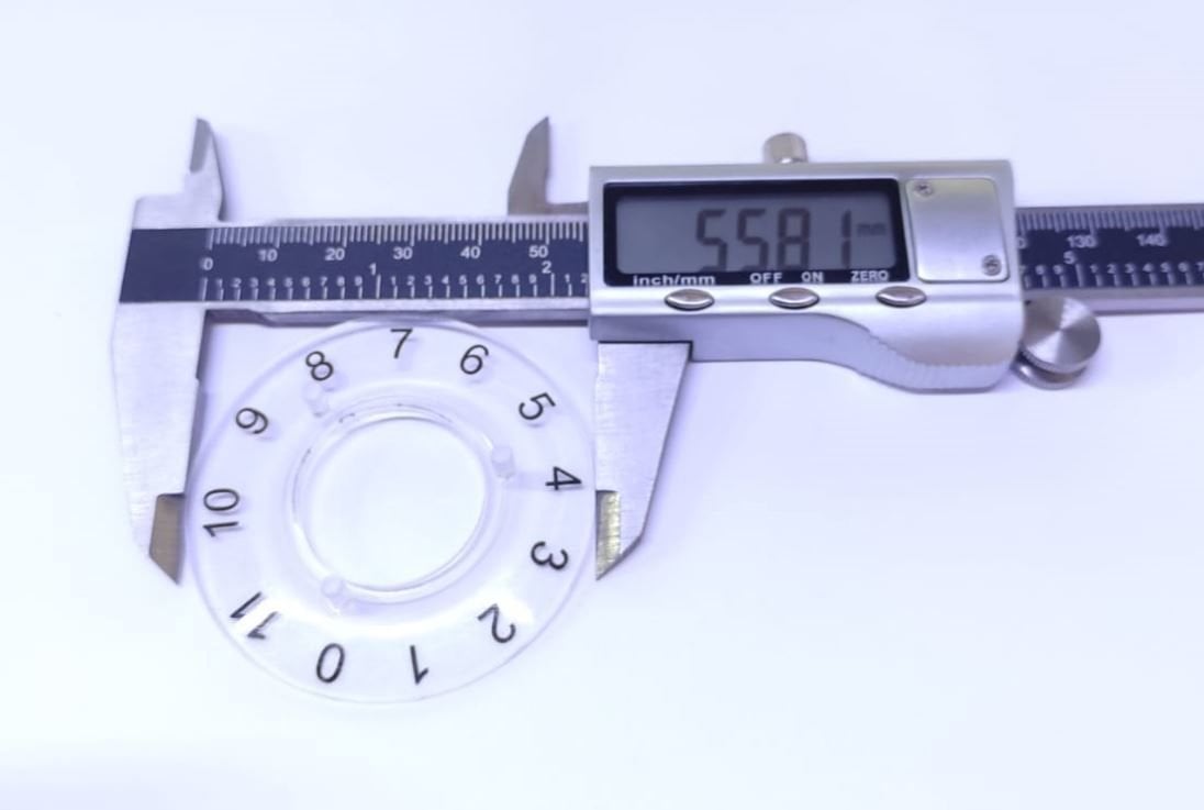 DÜĞME HT 3000 ŞEFFAF NUMARALI ALTLIK İÇ ÇAP 25,50 MM