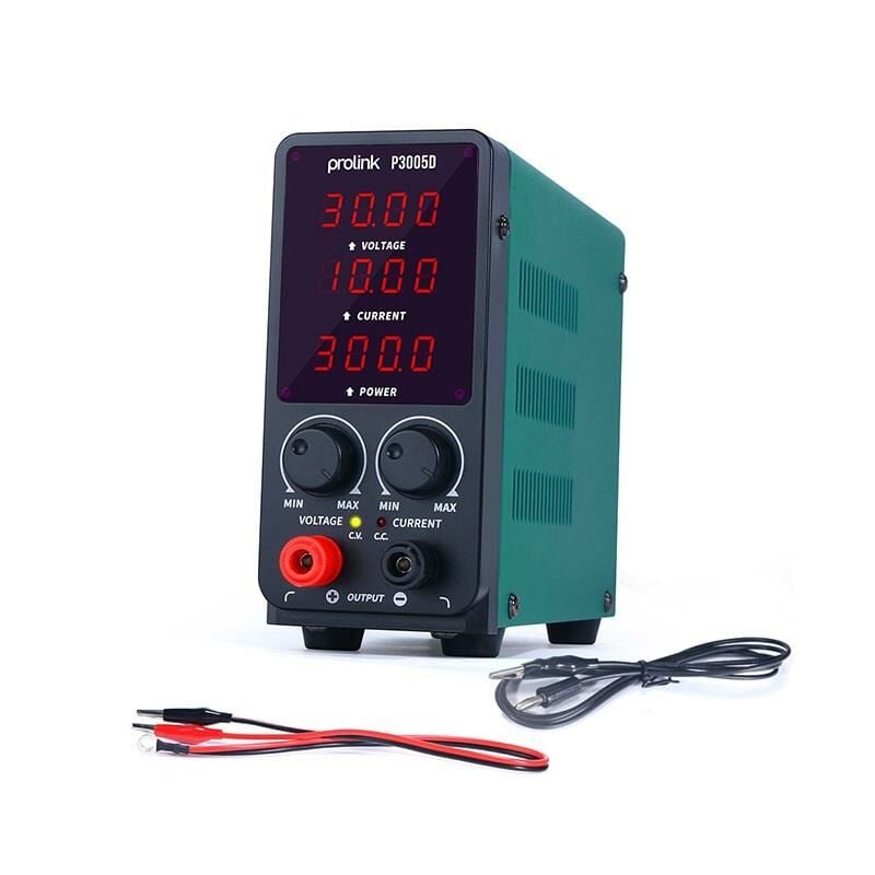 Prolink P-3005D 0-30V 0-5AMP Dc Ayarlı Güç Kaynağı Tek Çıkışlı 4 Haneli P3005D