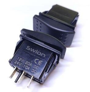 Marin Switch Buton Siyah On Off On (Mom Off Mom) Işıksız 3 Pin SW-3P IC-134M-N7 (2Yöne Yaylı Tip)