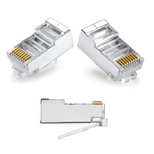 Plug 8P8C RJ45 Cat5 Metal Konnektör Ftp Tip