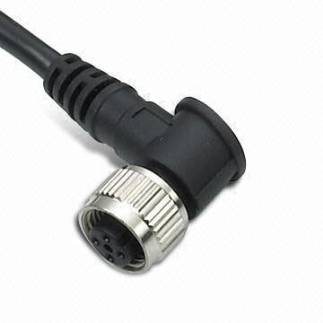 M12 Dişi Sensör Kablosu 4 Pinli 5 metre 90°