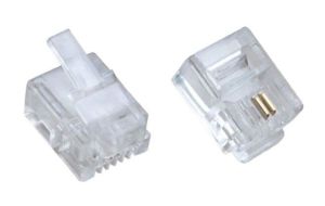 Plug 6P2C 2 Pin Telefon Konnektörü RJ11 (1 Adet)