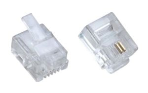 Plug 6P2C 2 Pin Telefon Konnektörü RJ11 (1 Adet)