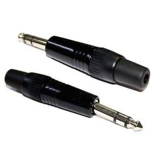 Stereo 6,3 mm  Erkek Prof Jak Siyah F0151