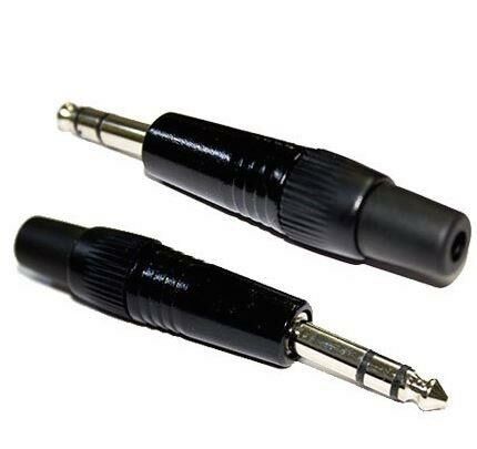 Stereo 6,3 mm  Erkek Prof Jak Siyah F0151