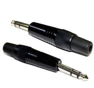 Stereo 6,3 mm  Erkek Prof Jak Siyah F0151