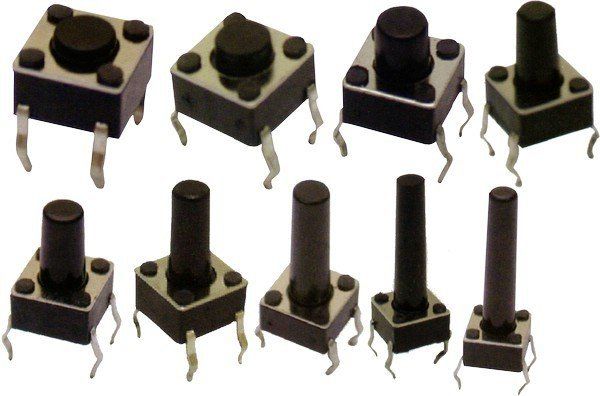 TACT  BUTON  6x6  Siyah 18mm