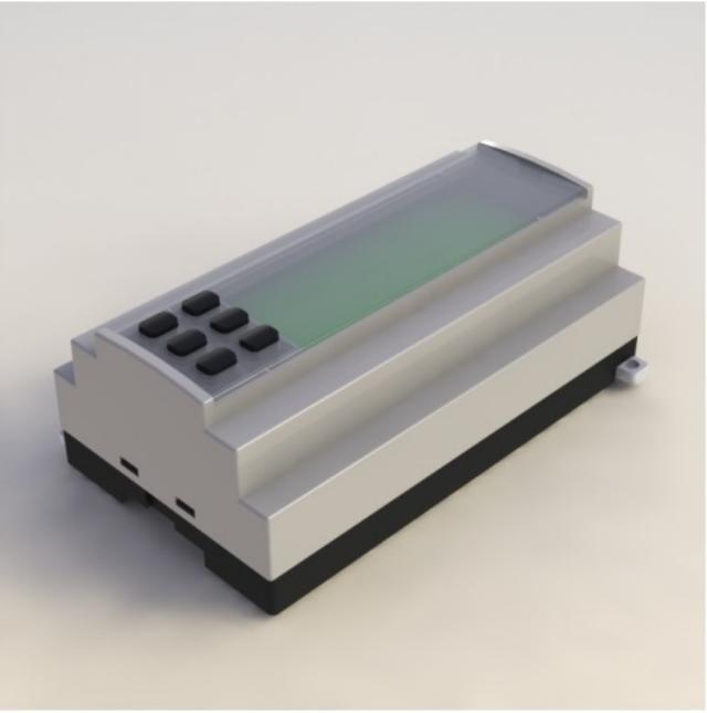 AK-RT-209-A  9 Modül Ray Tipi Kutu SIYAH FÜME CAM BUTONSUZ