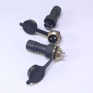 2 Pim Su Geçirmez 16mm Takım Konnektör Plastik GX16 IC-261N-2P ( Erkek Şase Tip Dişi Seyyar Tip )