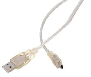 USB mini ERKEK = USB A ERKEK  SİYAH-ŞEFAF 1,50M mini 5 pin SL-UK15