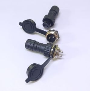 2 Pim Su Geçirmez 16mm Takım Konnektör Plastik GX16 IC-261N-2P ( Erkek Şase Tip Dişi Seyyar Tip )