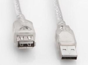 USB A ERKEK = A DİŞİ 1,5 mt KABLO UZATMA Şeffaf  S-LİNK SL-AF2015