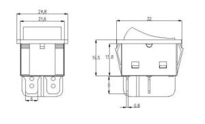 Anahtar On ~ On Sarı Işıklı 30A FL3-KCD4-202N-7 4 Bacak