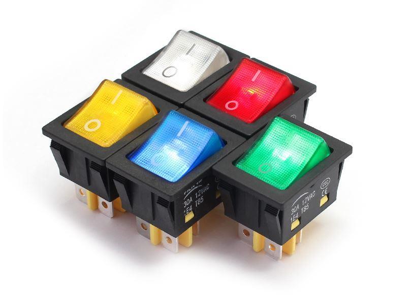 Anahtar On ~ On Beyaz Işıklı 30A FL3-KCD4-202N-7 4 Bacak