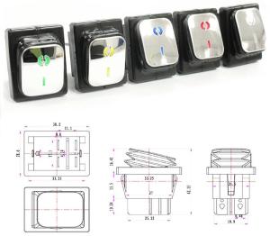 Anahtar On ~ On Sarı Işıklı 30A FL3-KCD4-20N-5 IP67 Su Geçirmez 4 Bacak