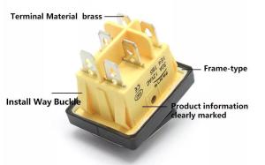 Anahtar On ~ On Sarı Işıklı 30A FL3-KCD4-202N-5 IP67 Su Geçirmez 6 Bacak