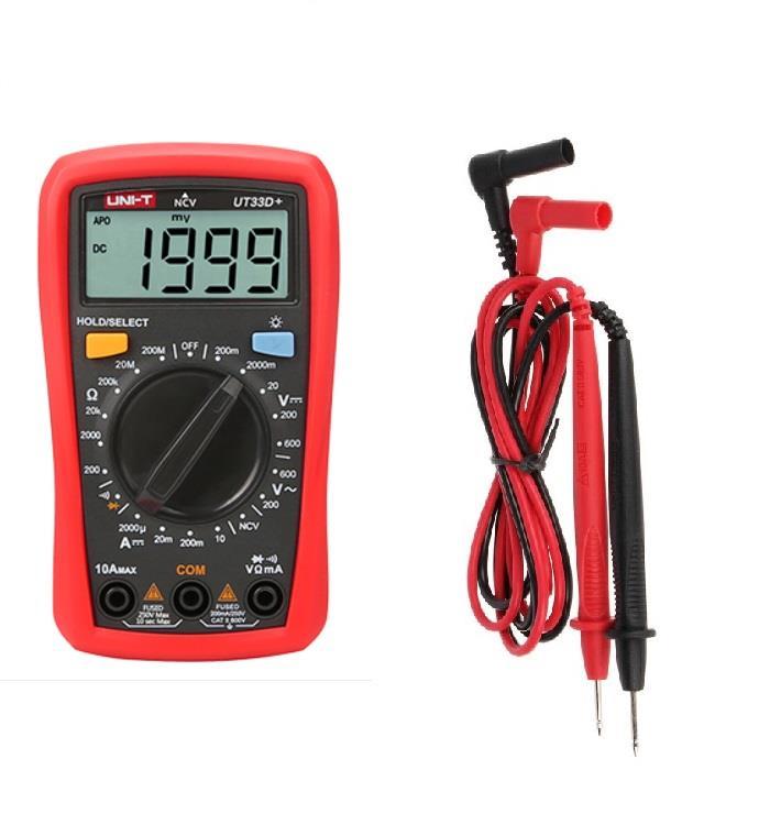 Unı-T Ut 33D+ Dijital Multimetre Ac/Dc 600v Dc 10a Ncv  UT33D+