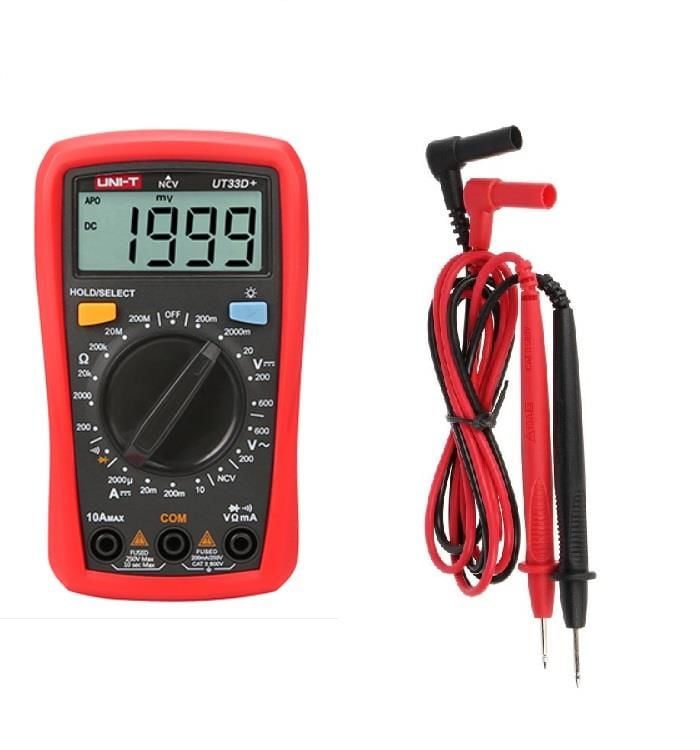 Unı-T Ut 33D+ Dijital Multimetre Ac/Dc 600v Dc 10a Ncv  UT33D+