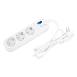 VEA VE-VEGA103 A Class Beyaz Akım Korumalı Grup Priz 3'Lü 1.5 Metre Anahtarlı (Made in Malaysia)