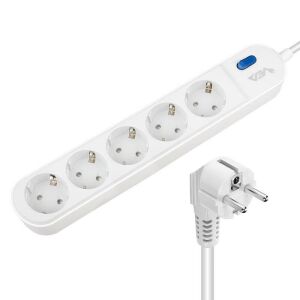 VEA VE-VEGA105 A Class Beyaz Akım Korumalı Grup Priz 5'Li 1.5 Metre Anahtarlı (Made in Malaysia)