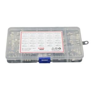 Cam Sigorta Seti 5x20 mm 150 Adet 15 Çeşit 250v Şeffaf Çantada
