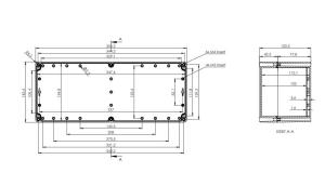 AK-SE-266 353x140x121 ABS IP65 Contalı Kutu
