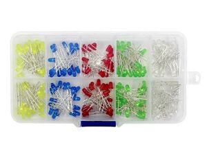 500 Adet 3mm 5mm Led Seti Beyaz Kırmızı Mavi Yeşil Sarı Renklerinde Plastik Çantada