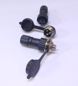 3 Pim Su Geçirmez 16mm Takım Konnektör Plastik GX16 IC-261N-3P ( Erkek Şase Tip Dişi Seyyar Tip )