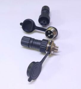 3 Pim Su Geçirmez 16mm Takım Konnektör Plastik GX16 IC-261N-3P ( Erkek Şase Tip Dişi Seyyar Tip )