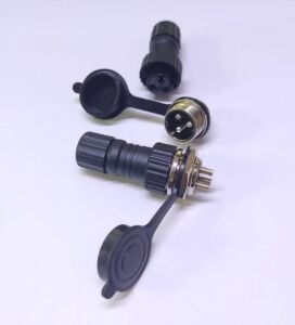 3 Pim Su Geçirmez 16mm Takım Konnektör Plastik GX16 IC-261N-3P ( Erkek Şase Tip Dişi Seyyar Tip )
