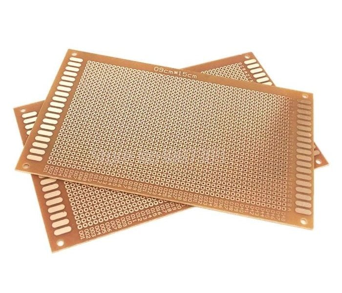 Delikli Plaket Bakır Tek Yüzlü 90x150 mm ( Pertinaks )