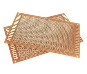 Delikli Plaket Bakır Tek Yüzlü 90x150 mm ( Pertinaks )