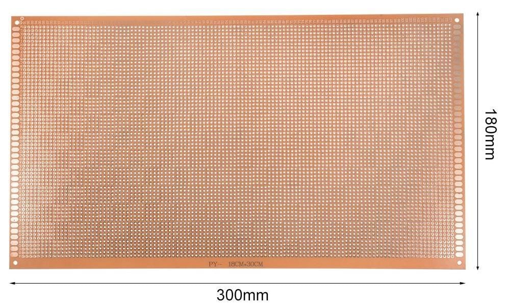 Delikli Plaket Bakır Tek Yüzlü 180x300 mm ( Pertinaks )