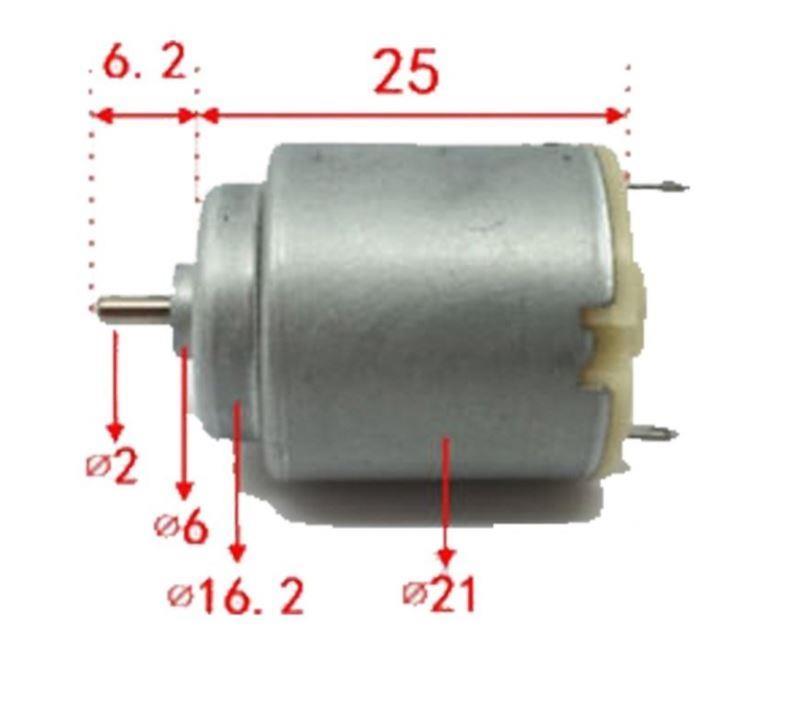 ARDUİNO R140 3-6V DC 25MM UZUNLUK 21MM ÇAP MOTOR