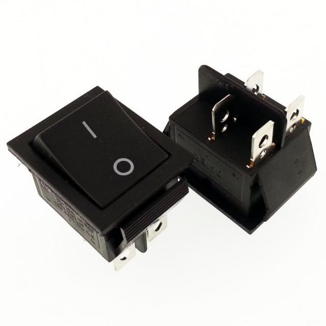 BUTON BÜYÜK ( MOM ) ~ OFF  YAYLI  SİYAH 4 PİN  IC-109