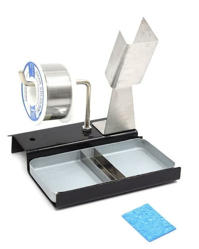 Havya Sehpası - Havya Standı Metal Lehim Makara Tutuculu 103x110 mm Süngerli tabanca havya için uygu